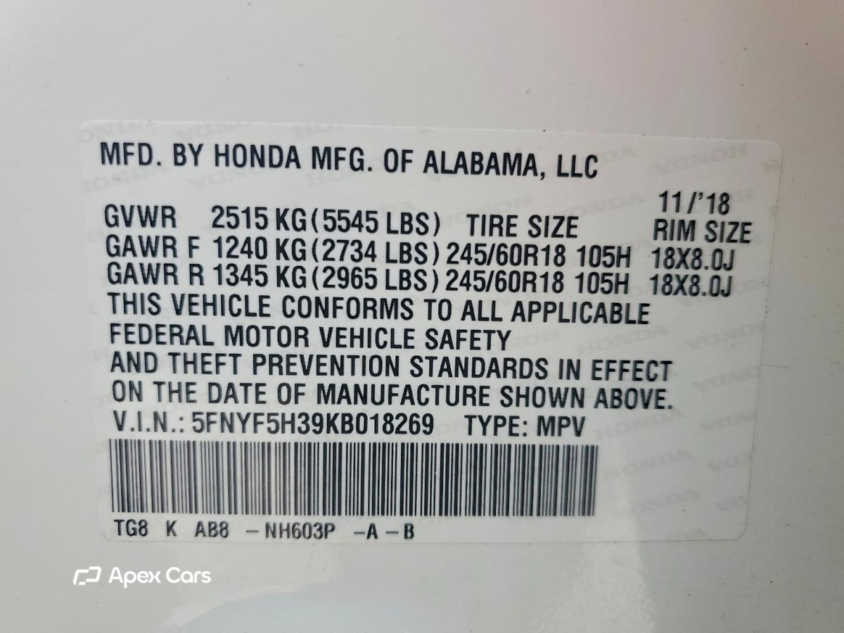 Honda Pilot 2019