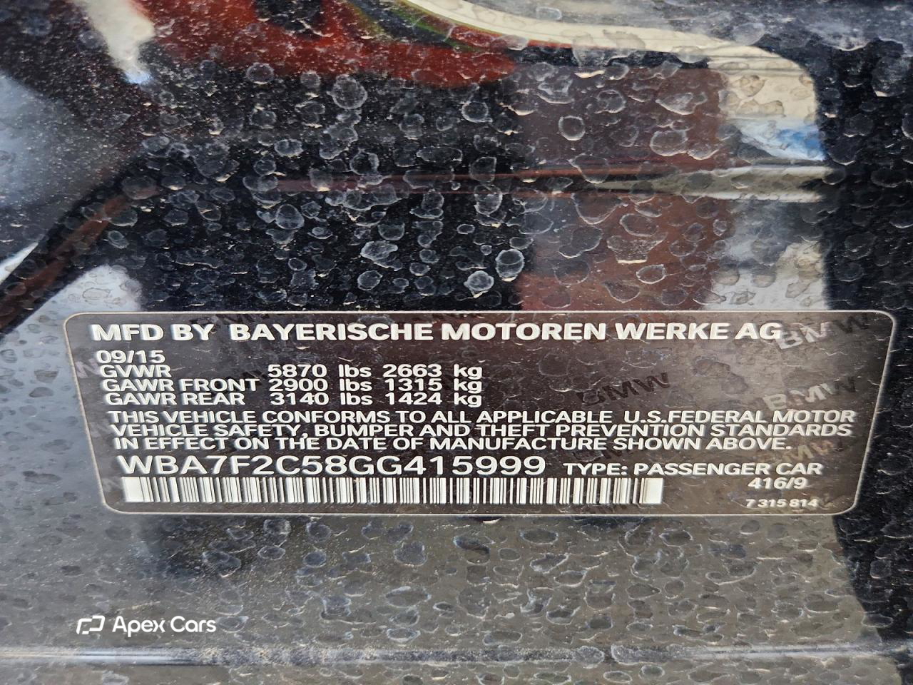 BMW Series 7 2016