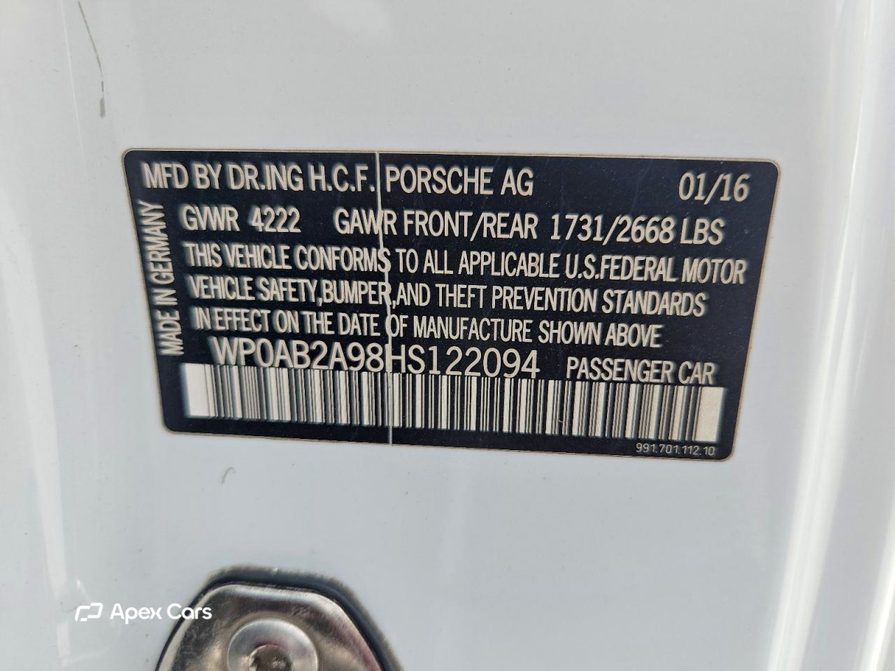 Porsche 911 2017