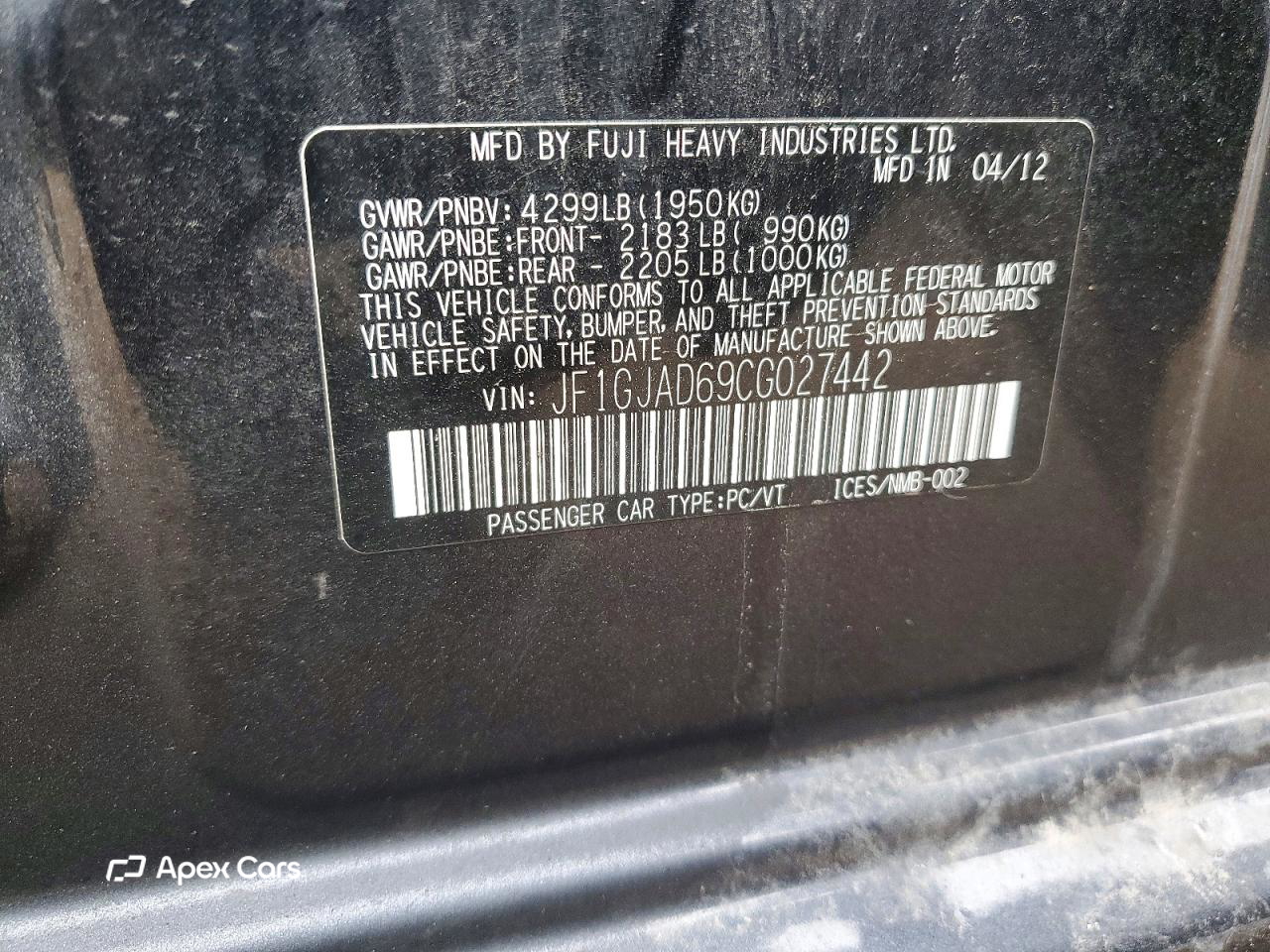 Subaru Impreza 2012