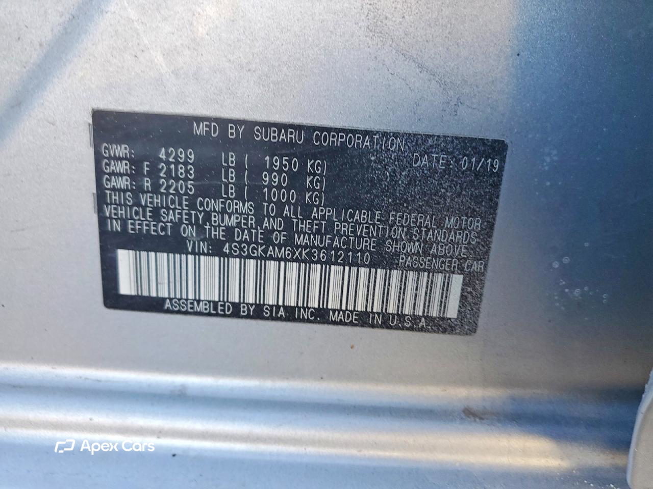 Subaru Impreza 2019