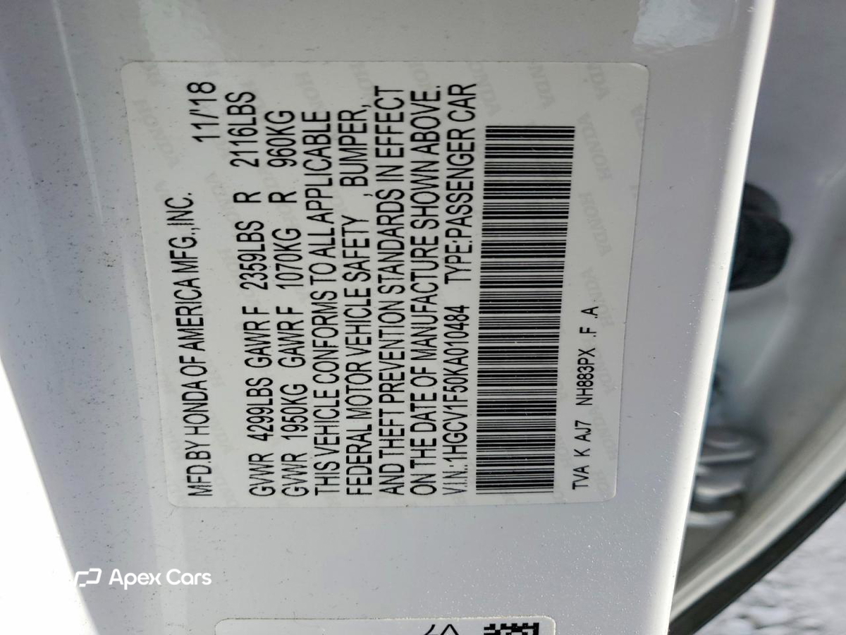 Honda Accord 2019
