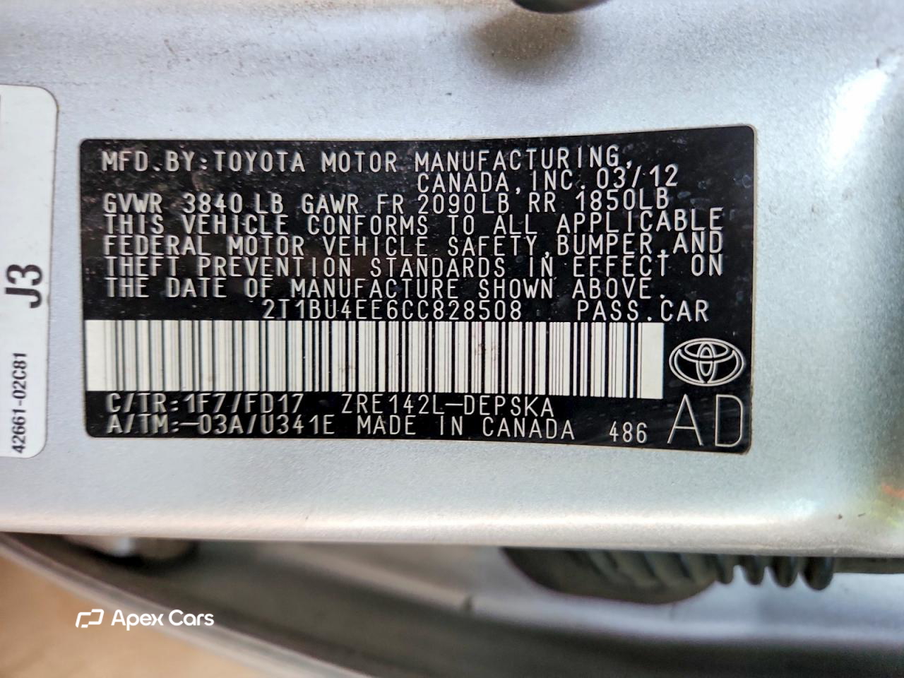Toyota Corolla 2012