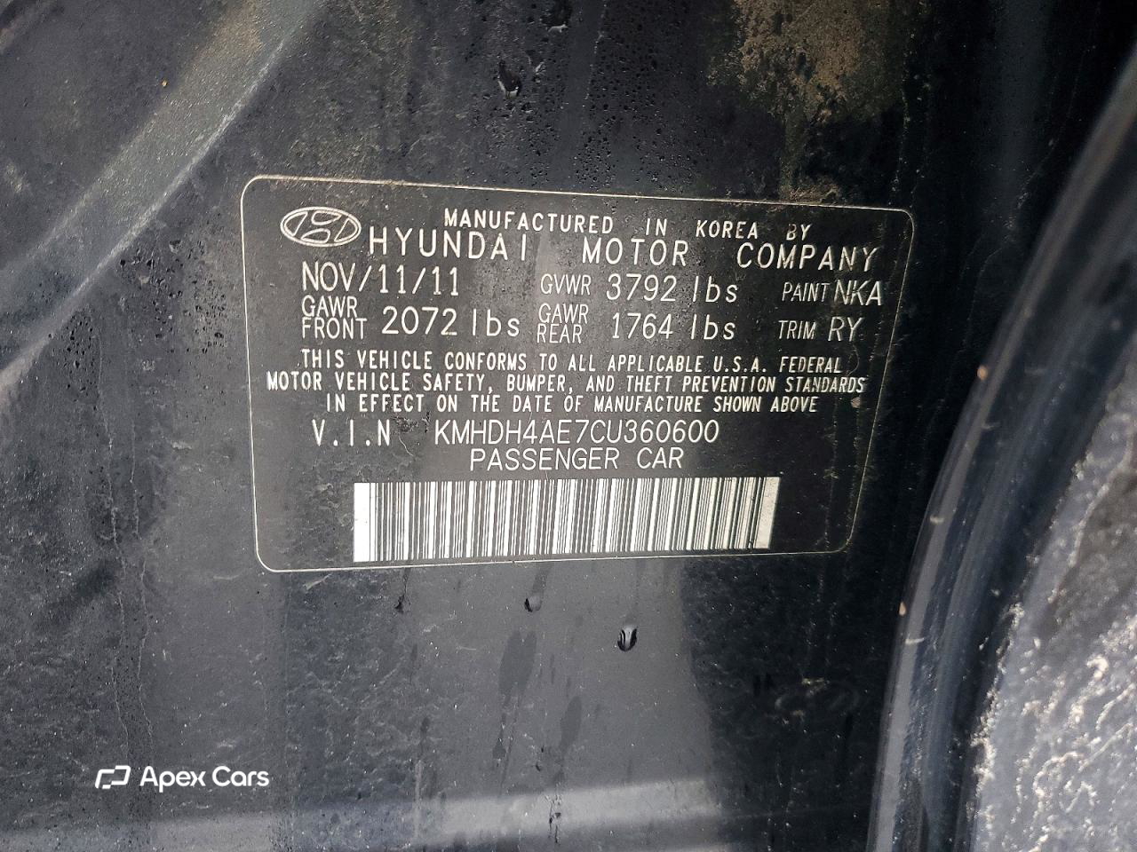 Hyundai Elantra 2012