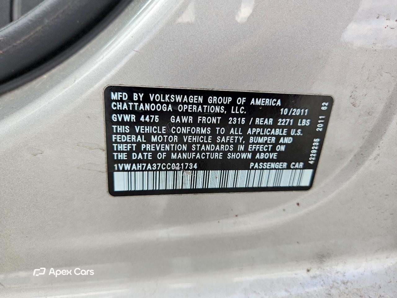 Volkswagen Passat 2012