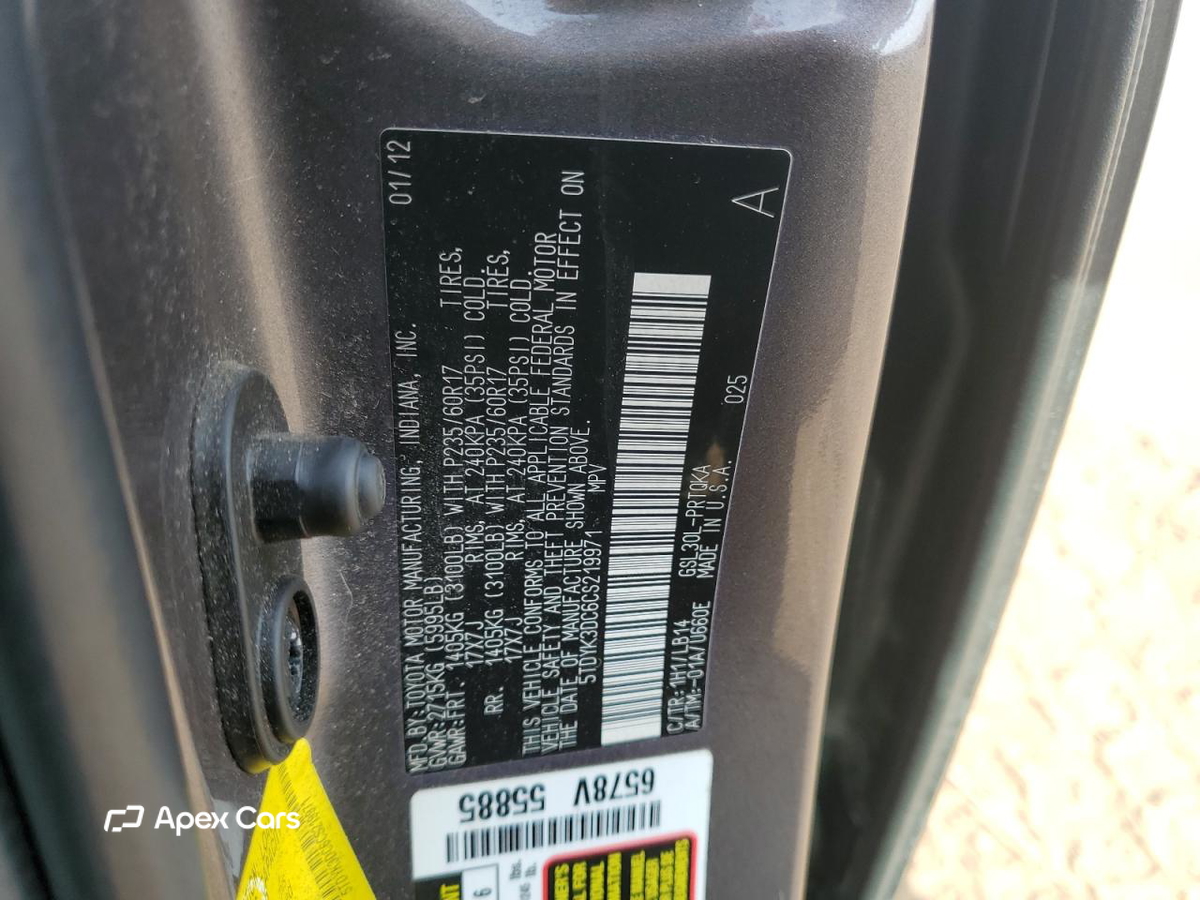 Toyota Sienna 2012