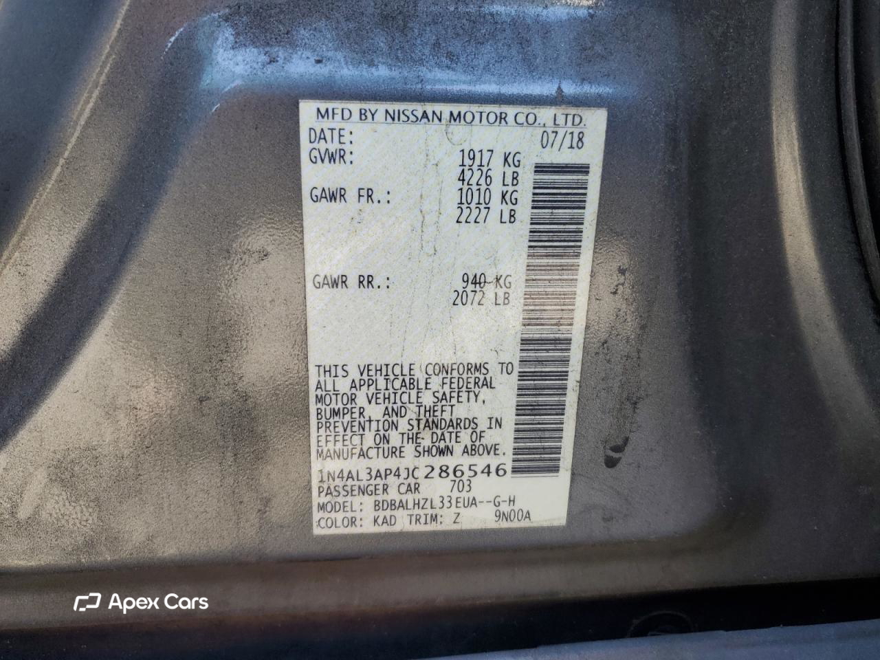Nissan Altima 2018