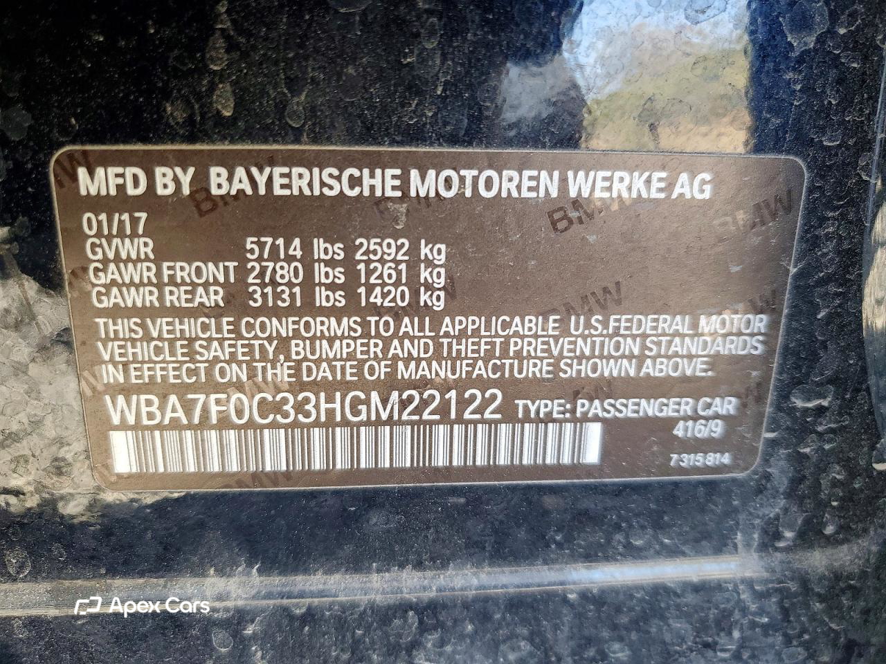 BMW Series 7 2017