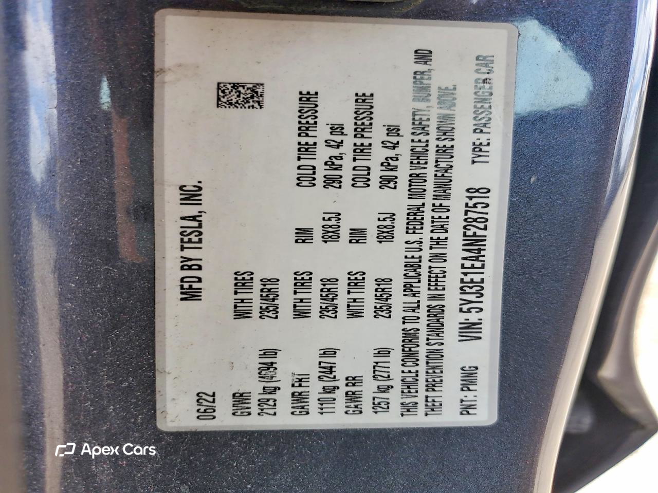 Tesla Model 3 2022