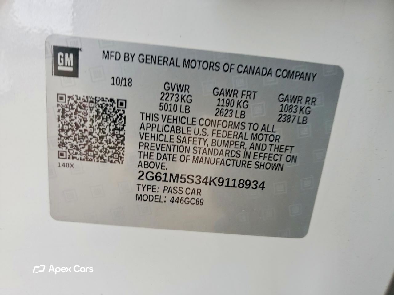 Cadillac XTS 2019