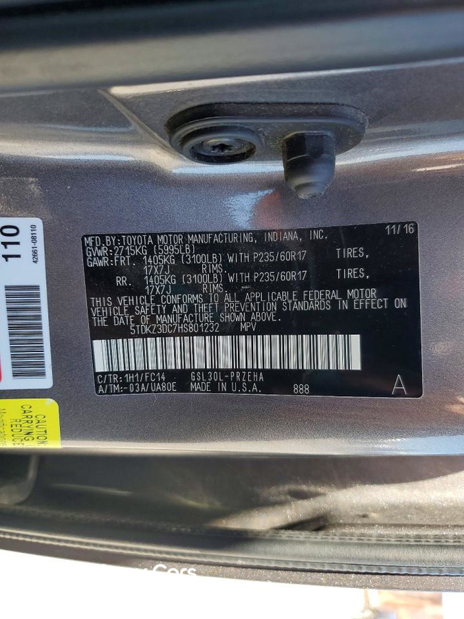 Toyota Sienna 2017