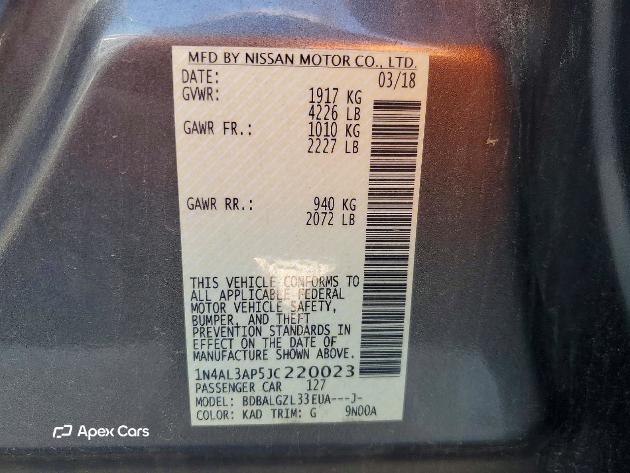 Nissan Altima 2018
