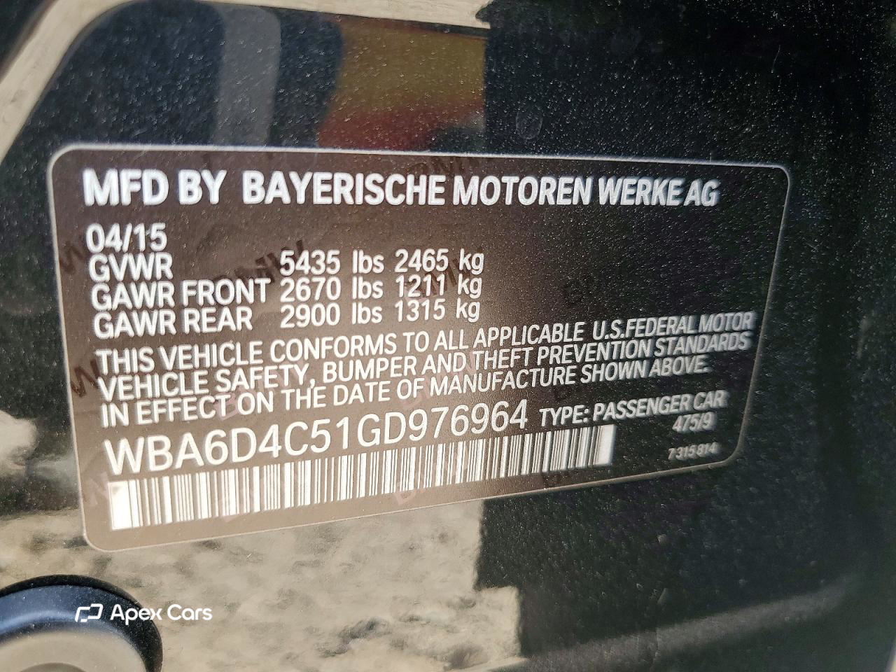 BMW Series 6 2016