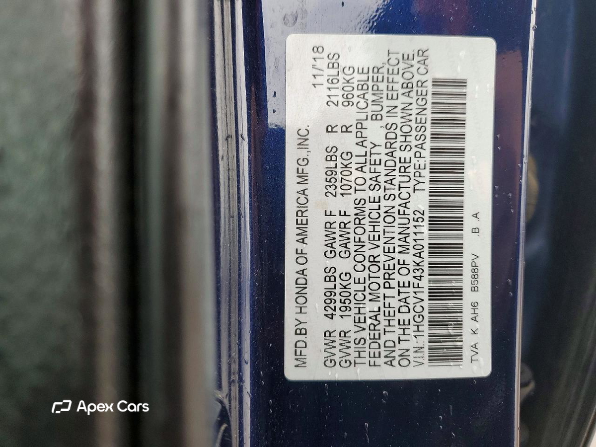 Honda Accord 2019