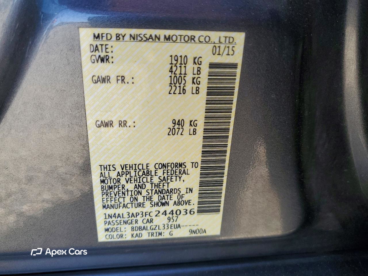 Nissan Altima 2015