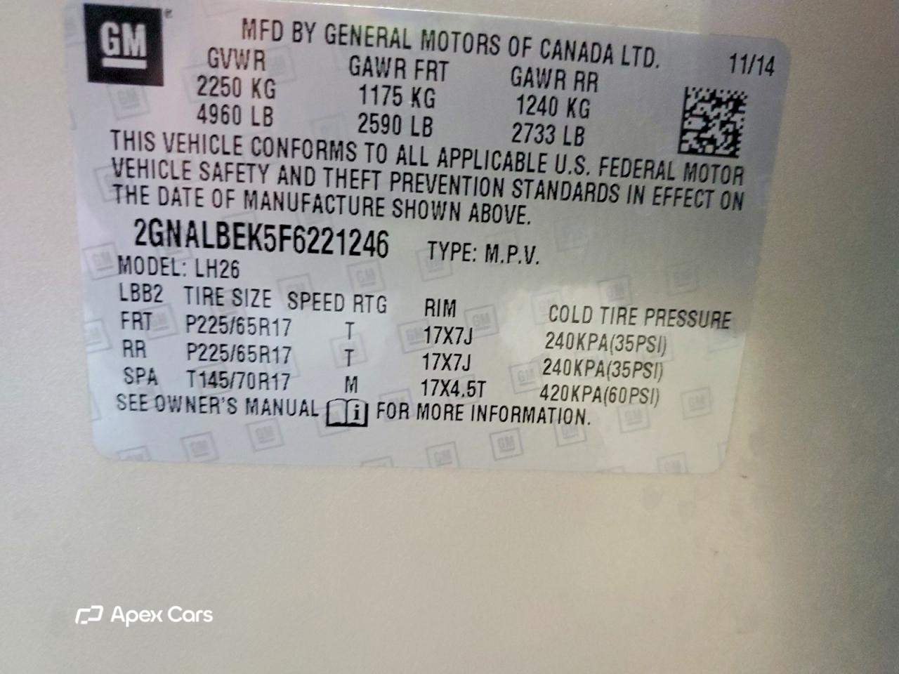 Chevrolet Equinox 2015