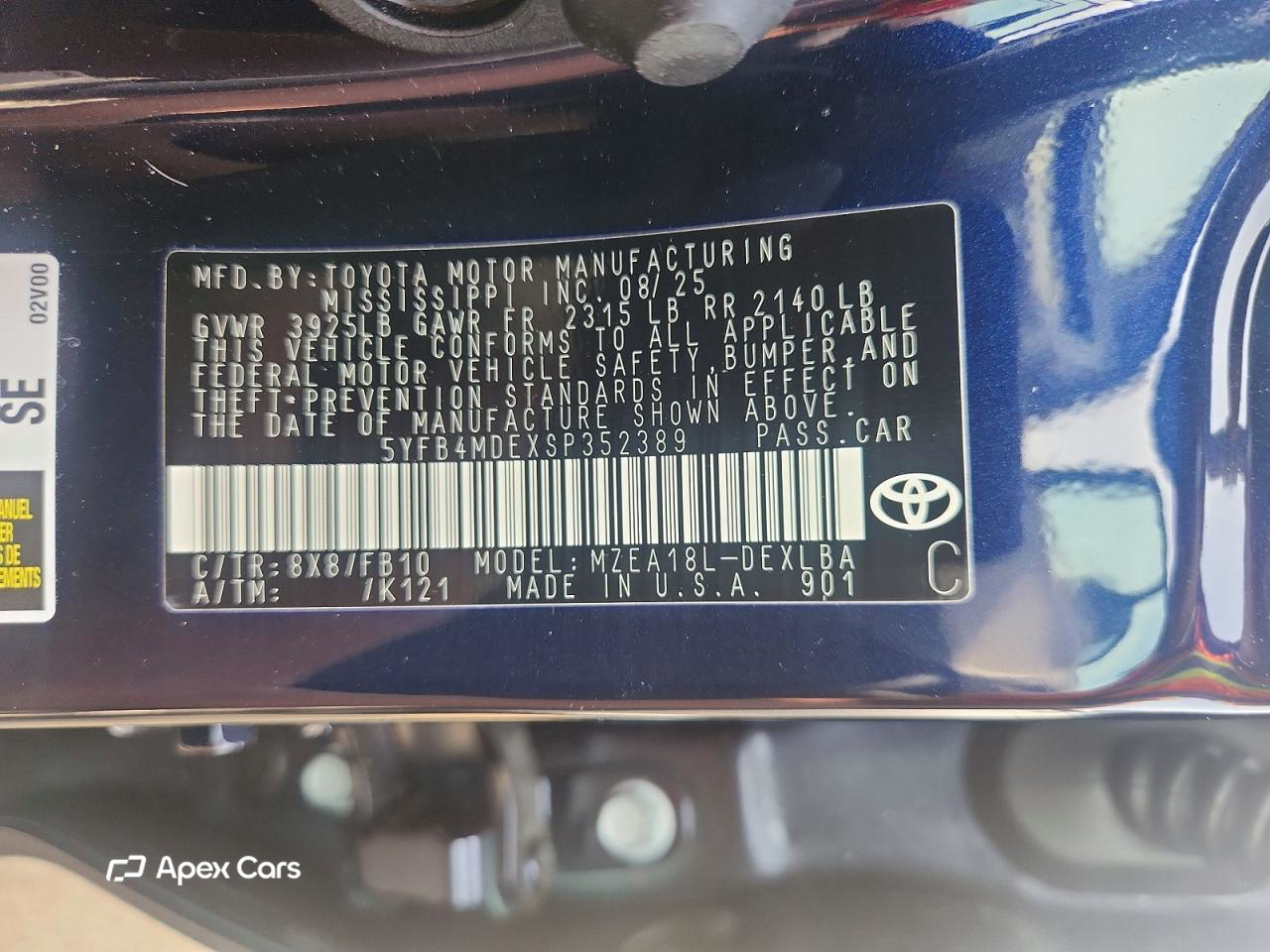 Toyota Corolla 2025