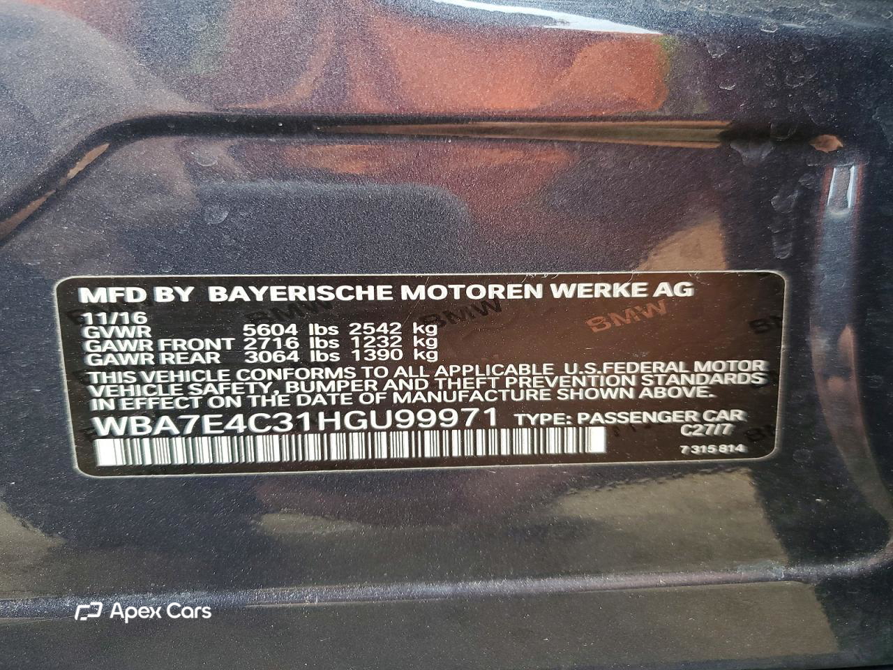 BMW Series 7 2017