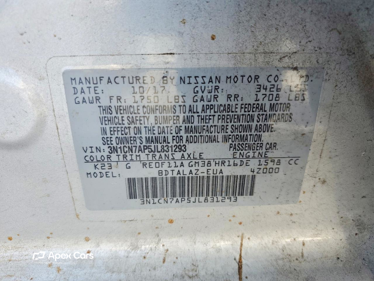 Nissan Versa 2018