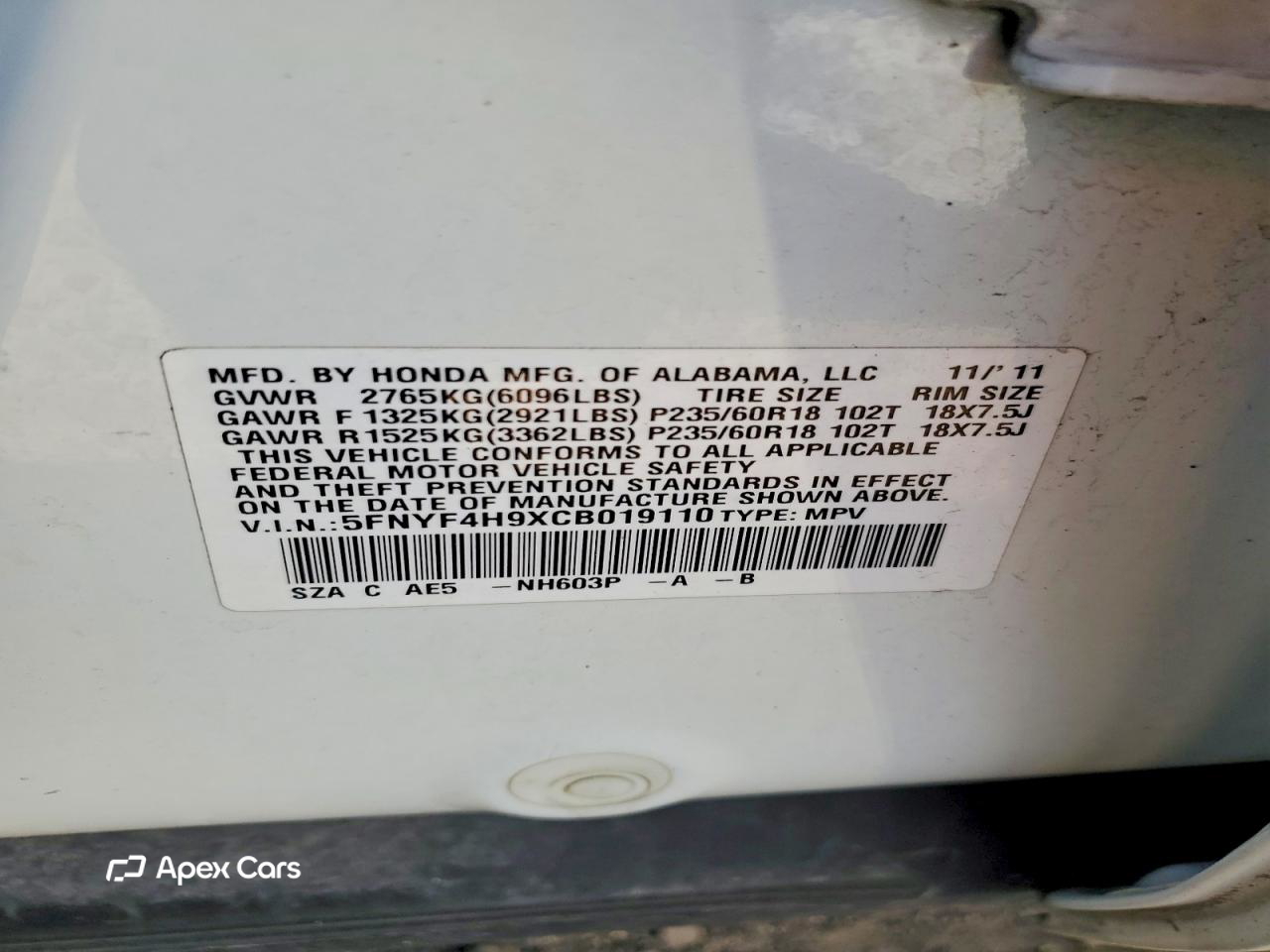 Honda Pilot 2012