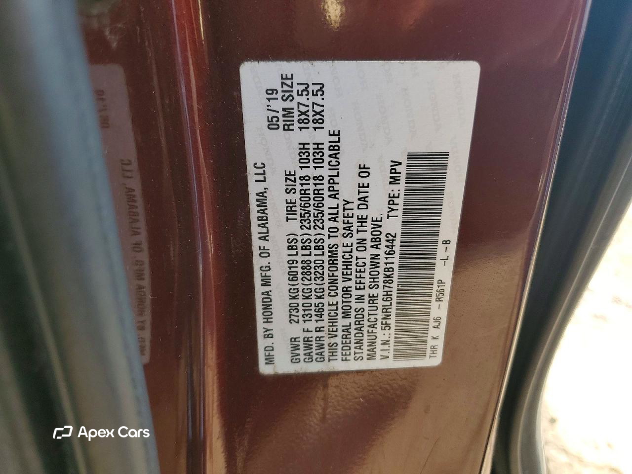 Honda Odyssey 2019