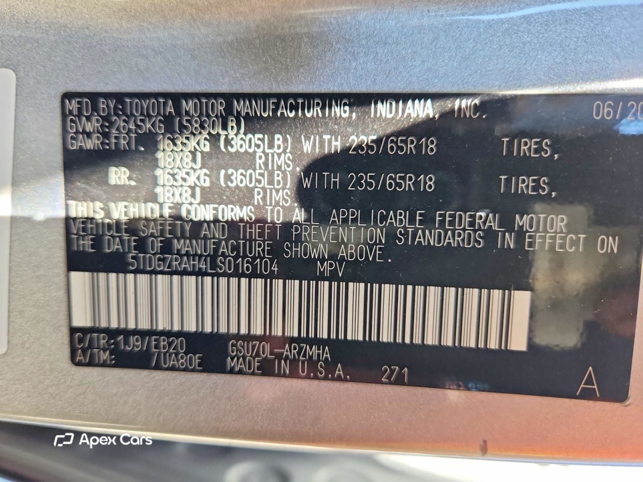 Toyota Highlander 2020
