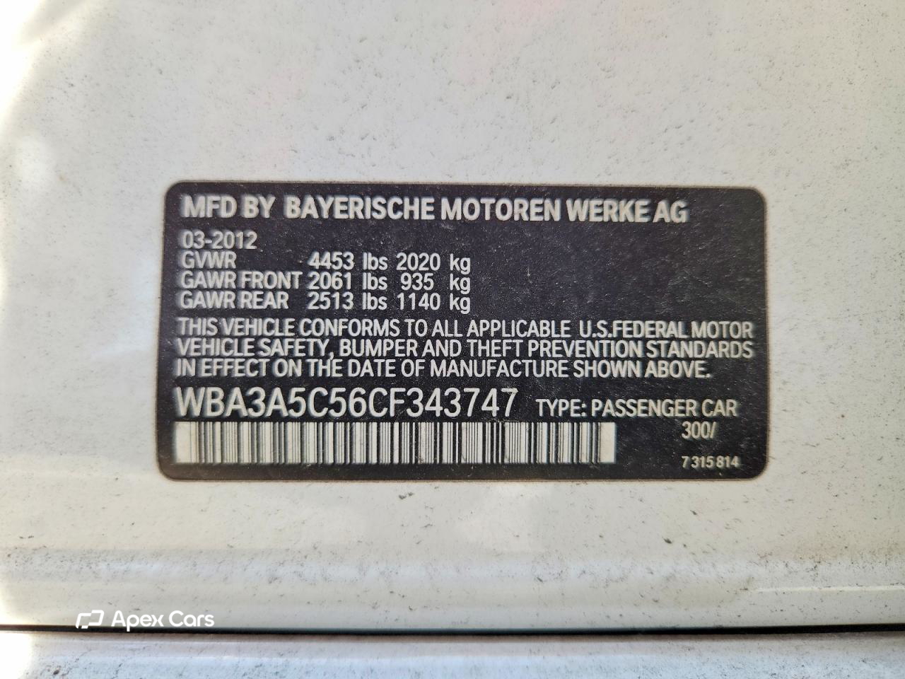 BMW Series 3 2012