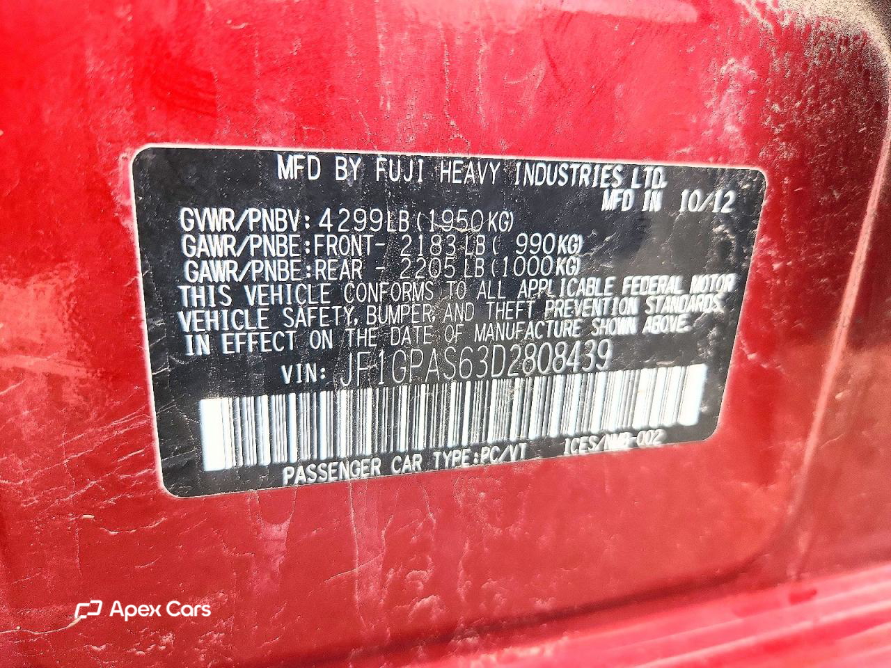 Subaru Impreza 2013