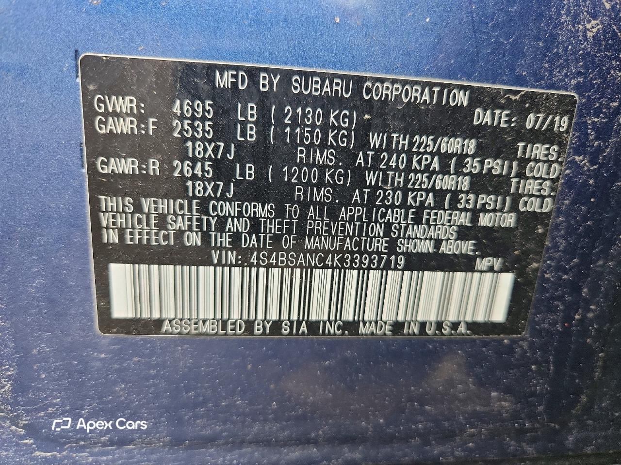 Subaru Outback 2019
