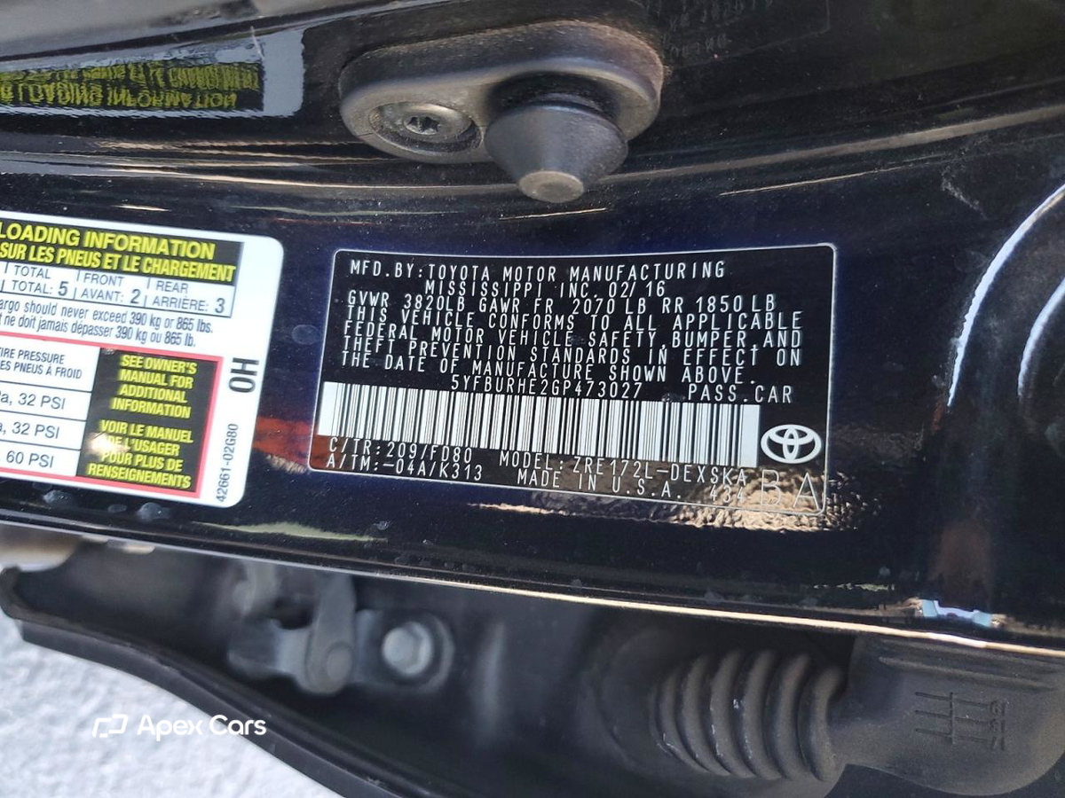 Toyota Corolla 2016