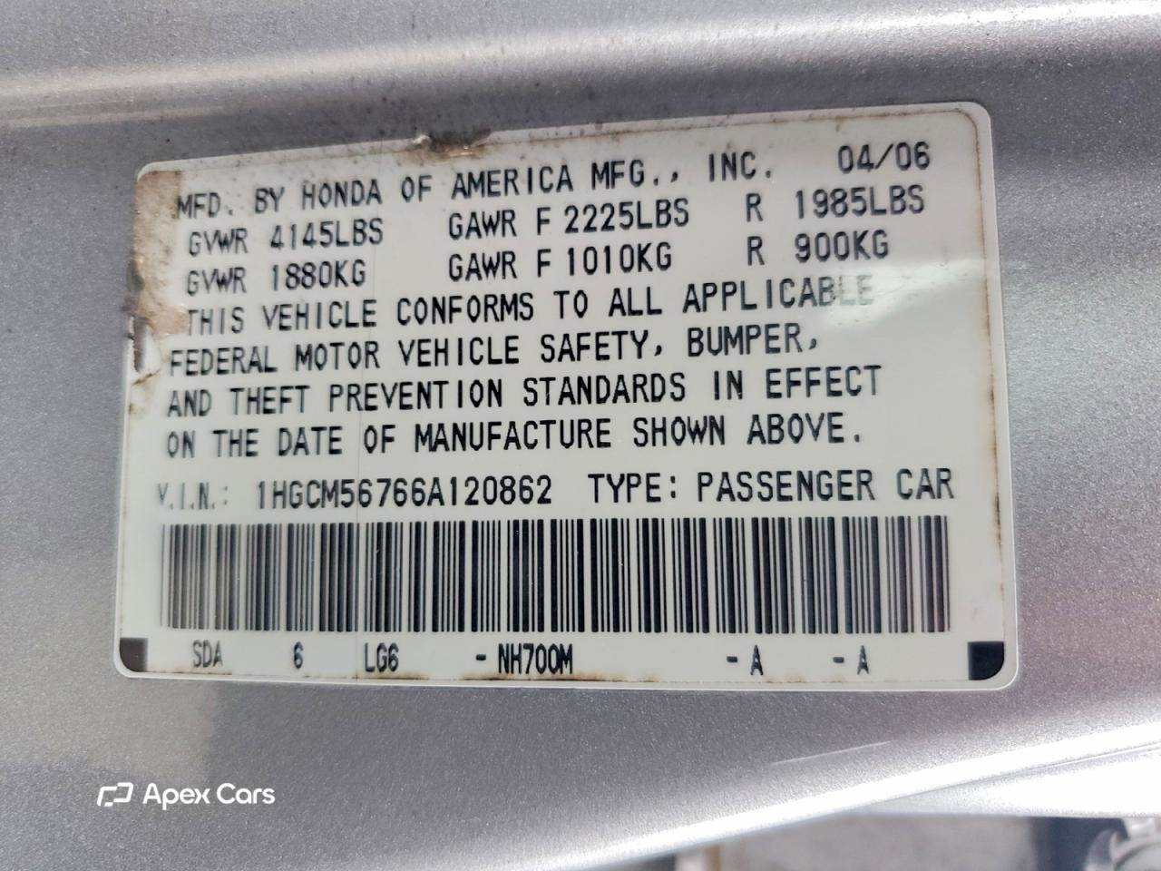 Honda Accord 2006