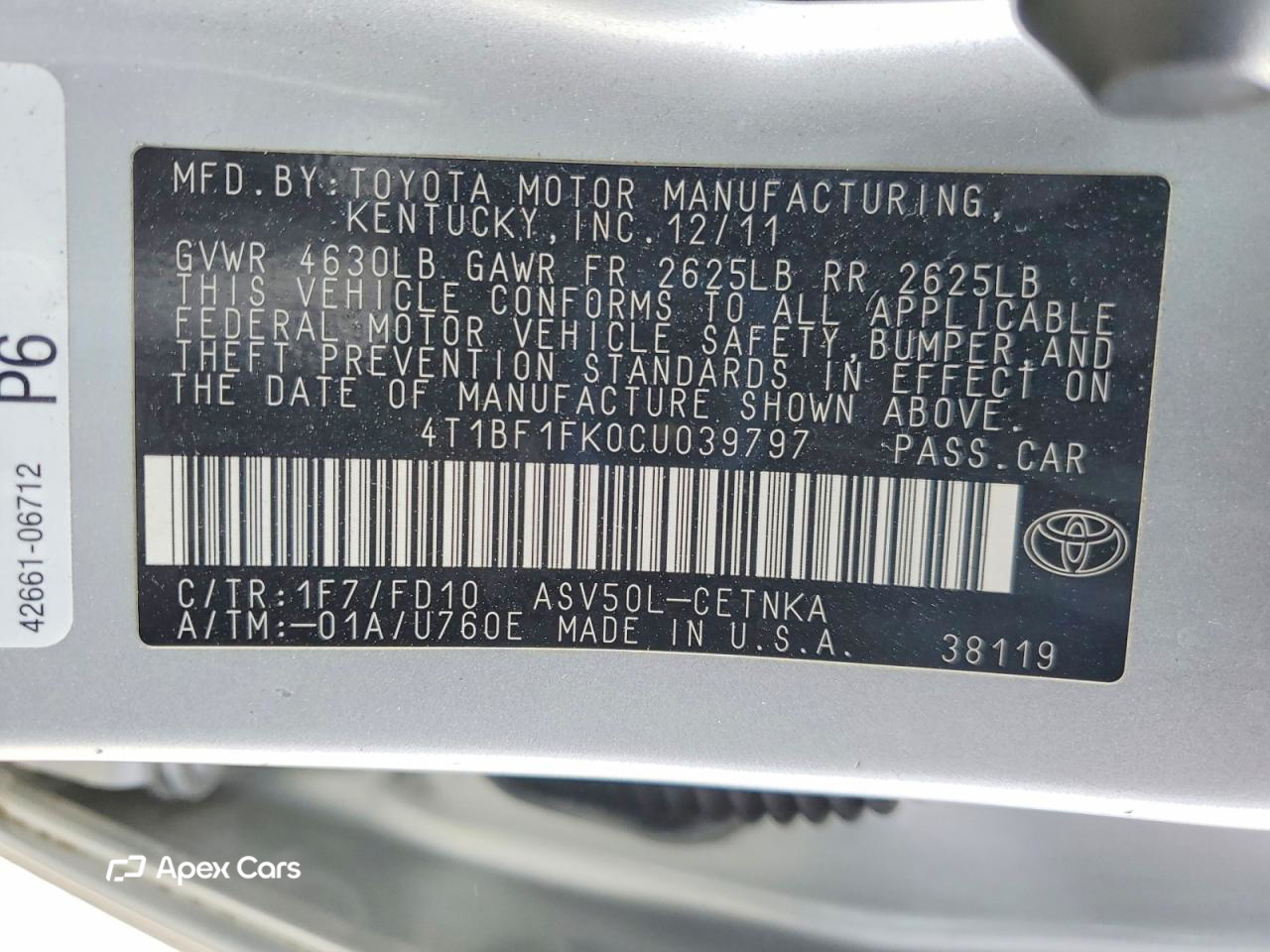 Toyota Camry 2012
