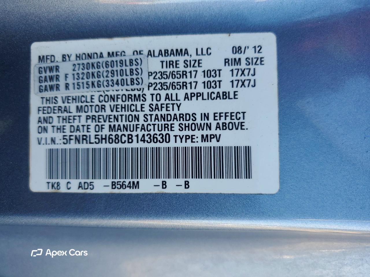 Honda Odyssey 2012