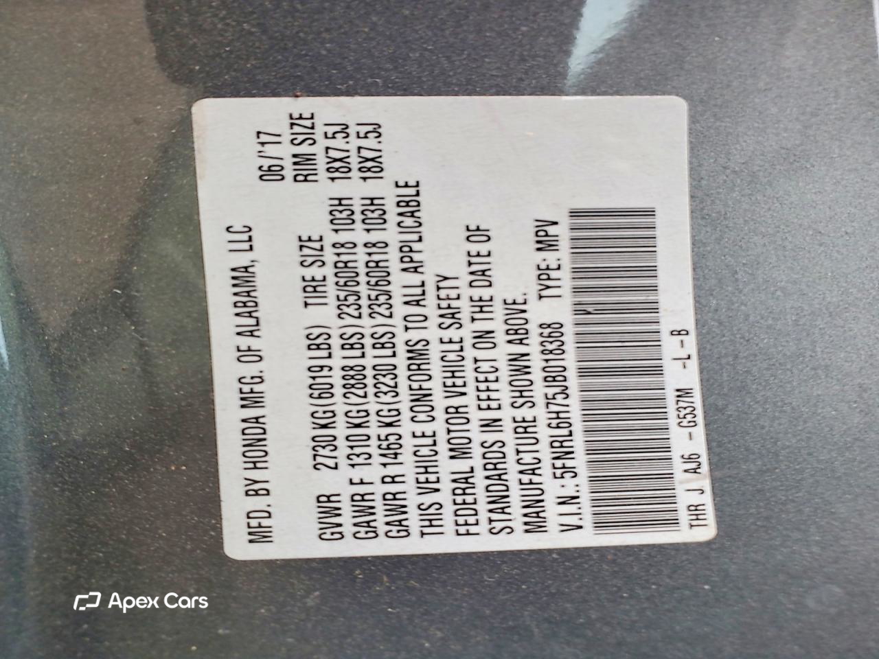 Honda Odyssey 2018