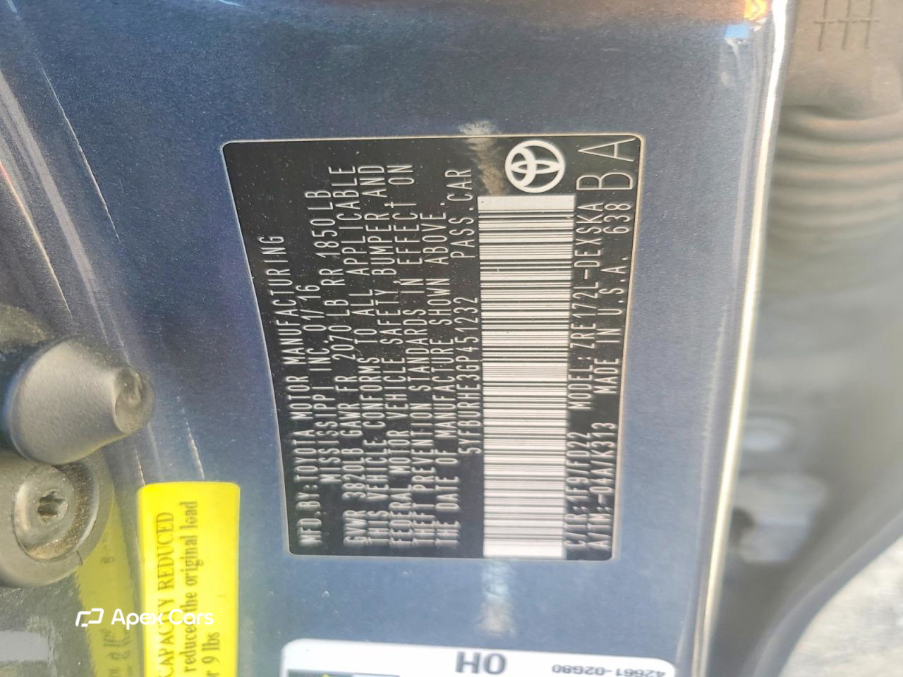 Toyota Corolla 2016