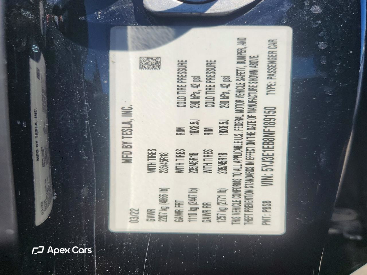 Tesla Model 3 2022