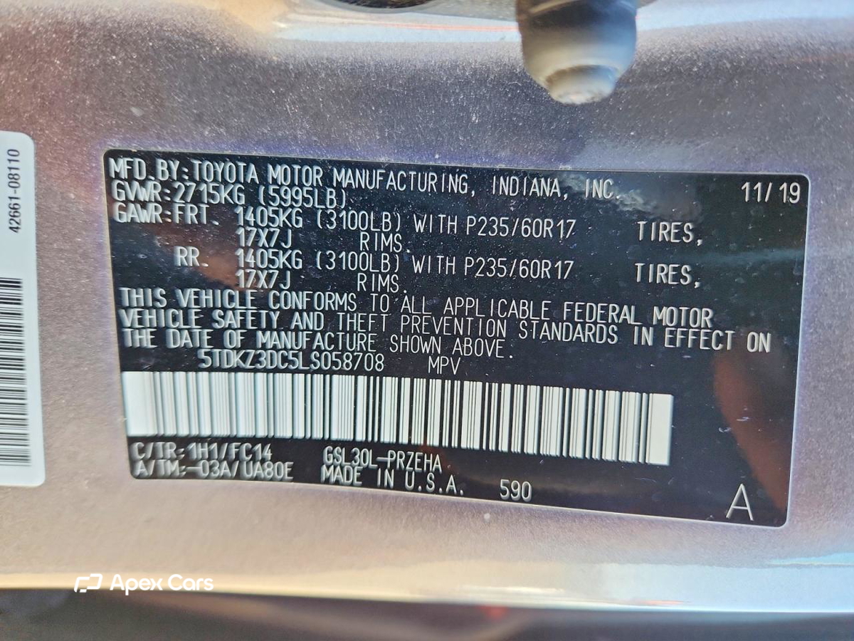 Toyota Sienna 2020