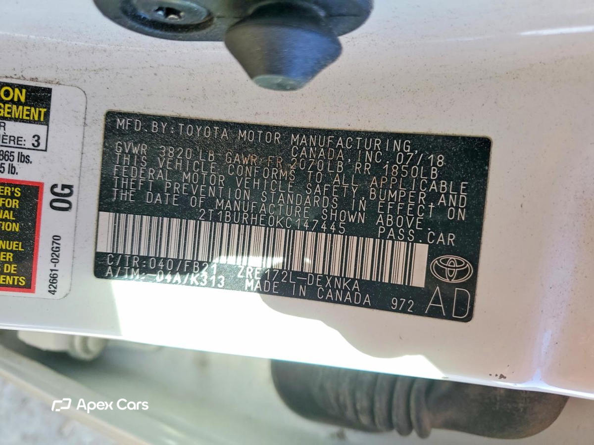 Toyota Corolla 2019