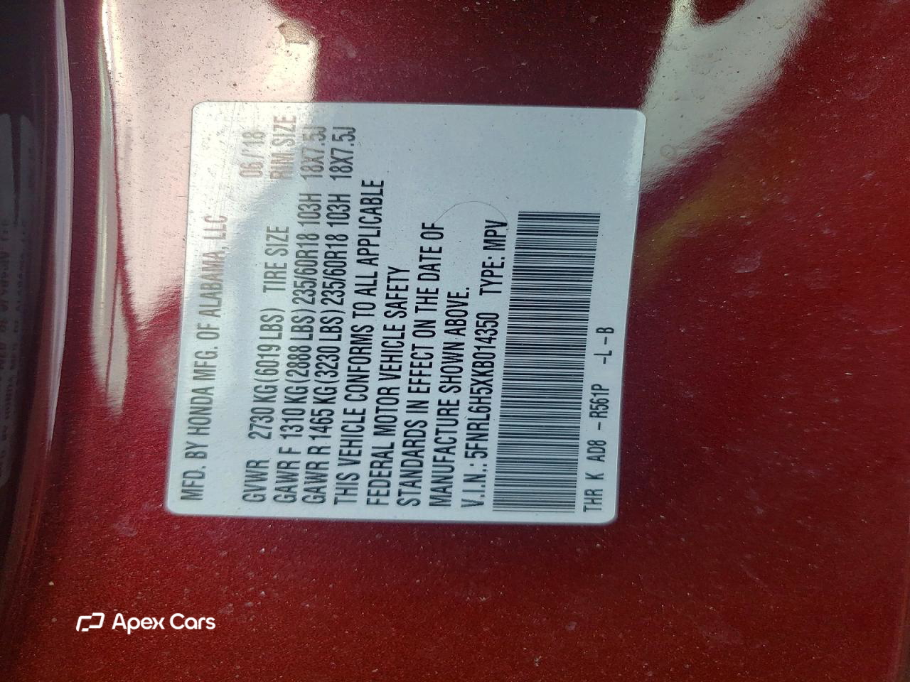 Honda Odyssey 2019