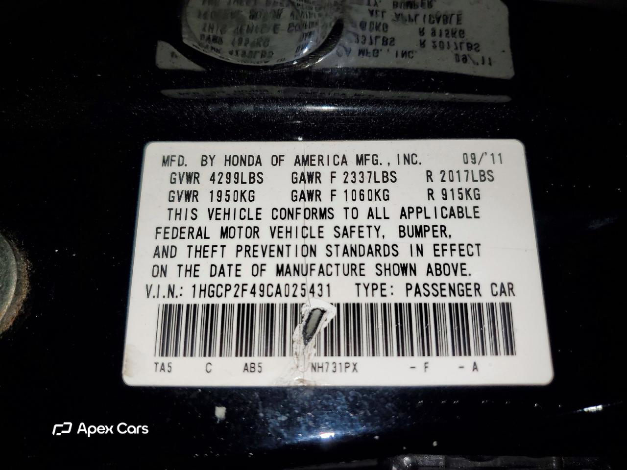 Honda Accord 2012