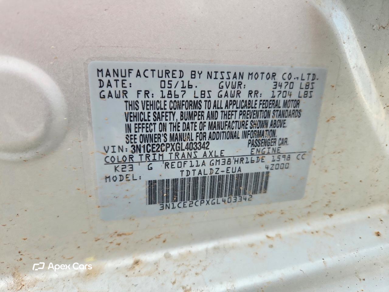 Nissan Versa 2016