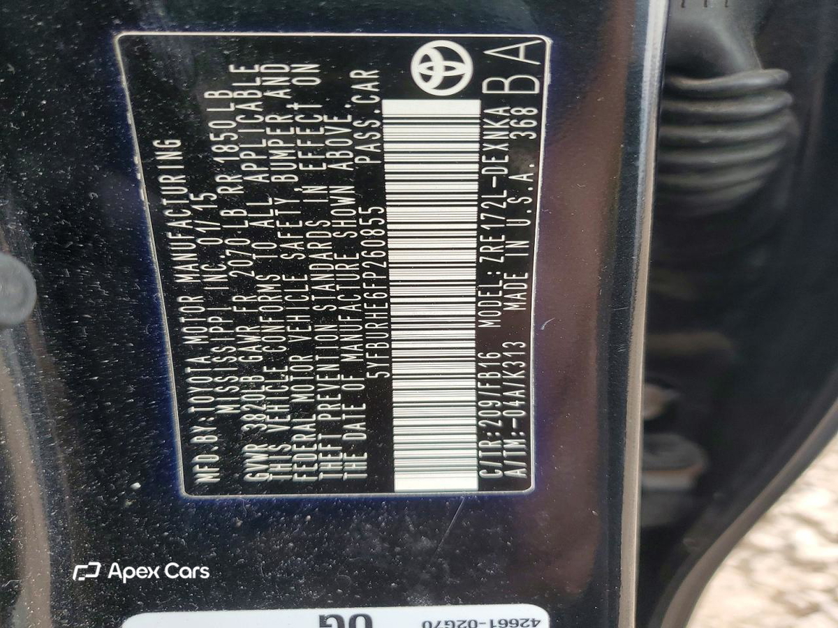 Toyota Corolla 2015