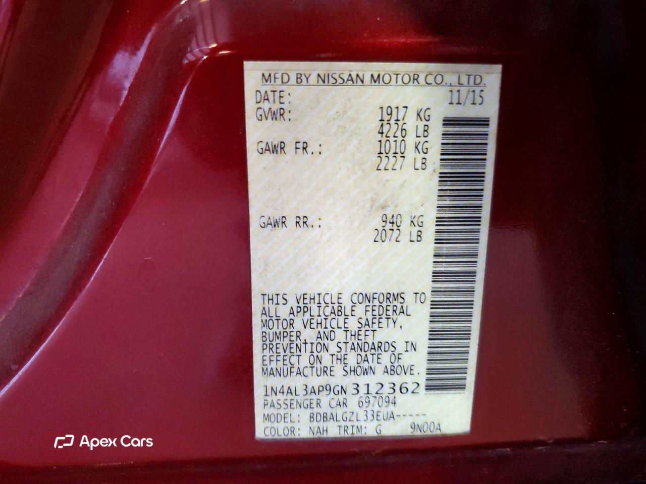 Nissan Altima 2016