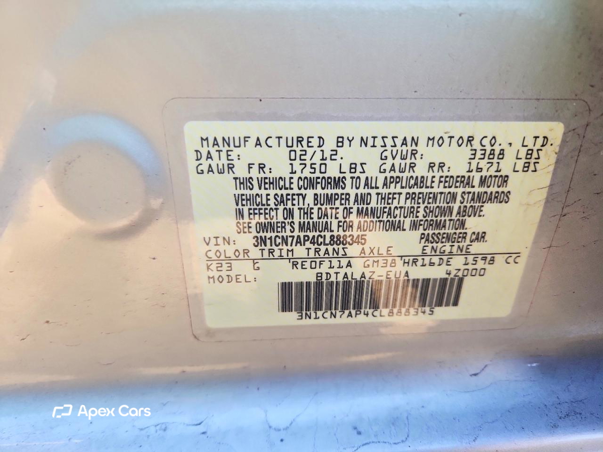 Nissan Versa 2012