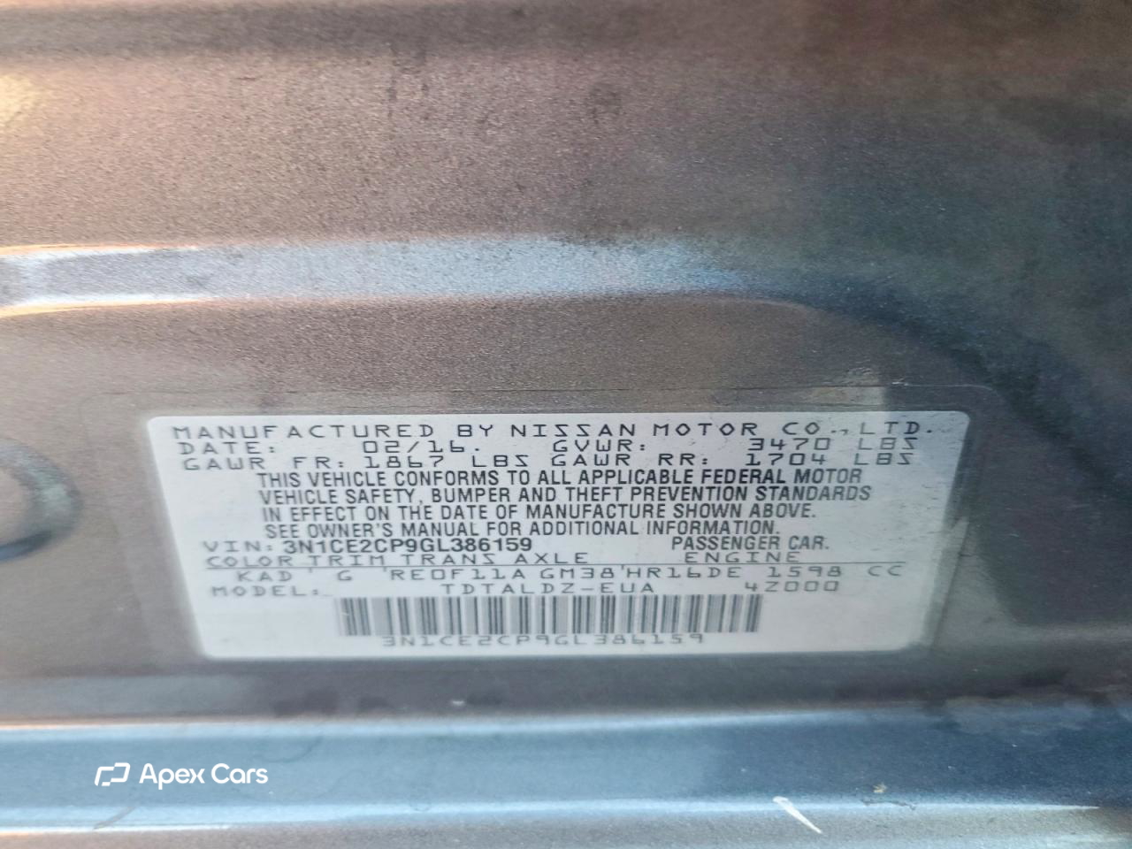 Nissan Versa 2016