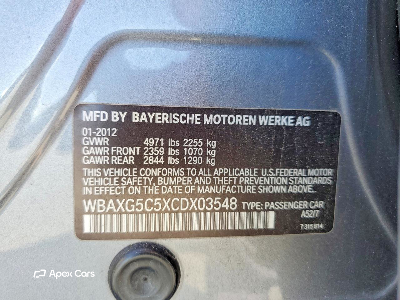 BMW Series 5 2012