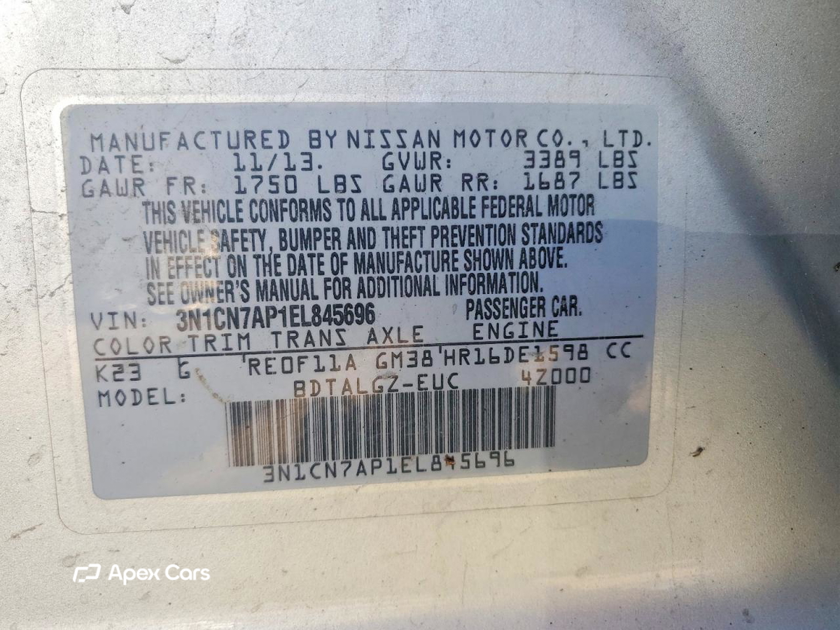 Nissan Versa 2014