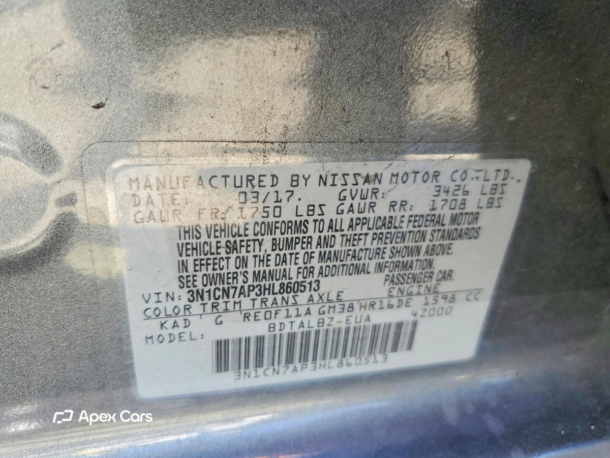 Nissan Versa 2017