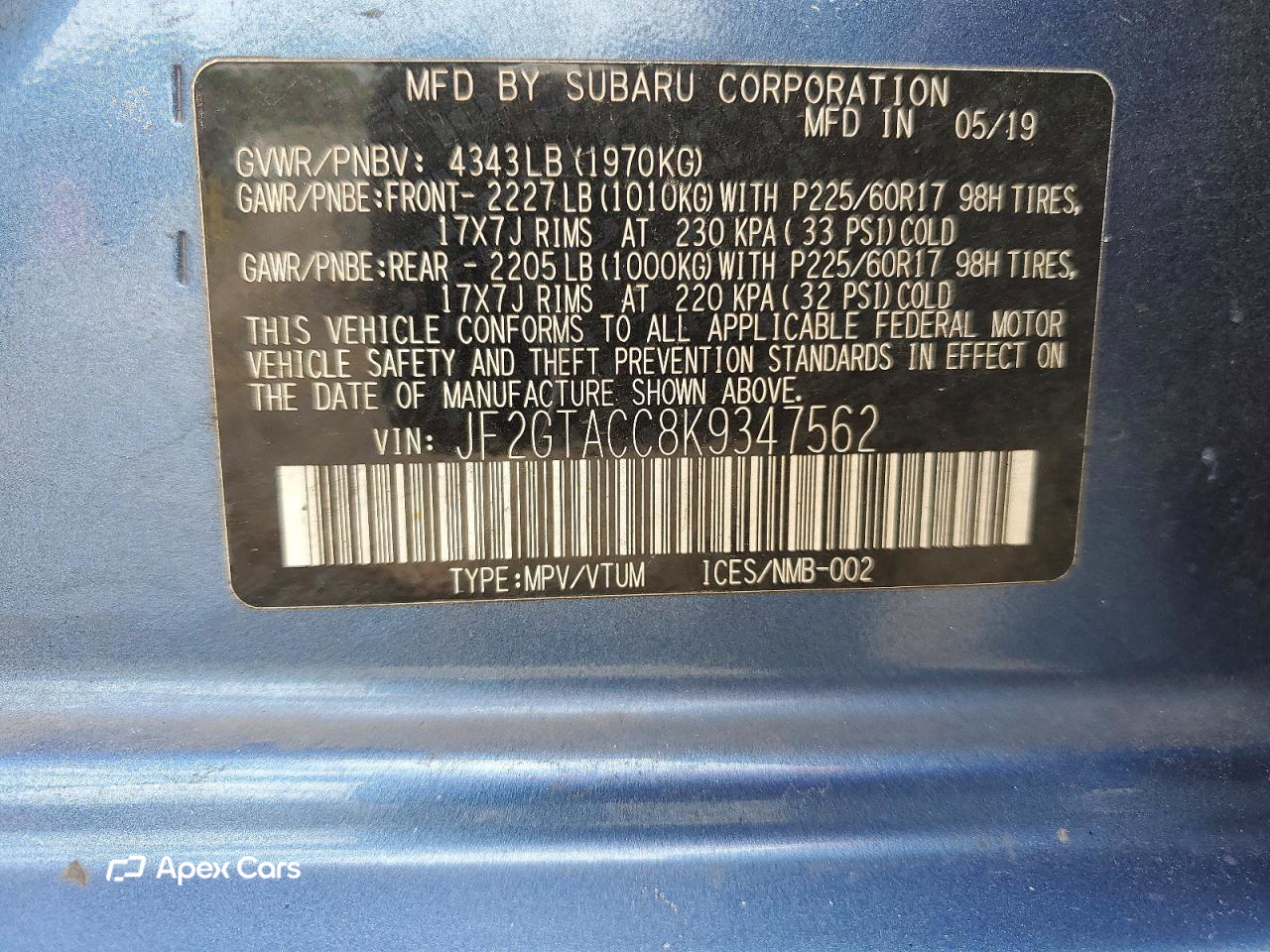 Subaru XV 2019