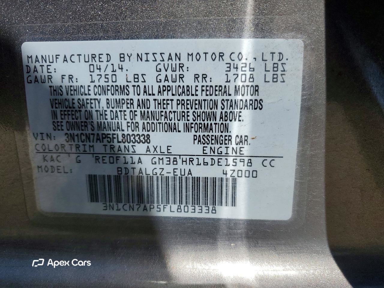 Nissan Versa 2015